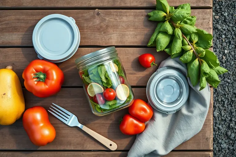Salat sicher mitnehmen: Salatboxen und Schichten im Glas
