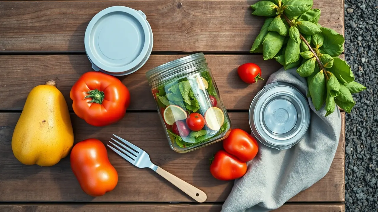 Salat sicher mitnehmen: Salatboxen und Schichten im Glas